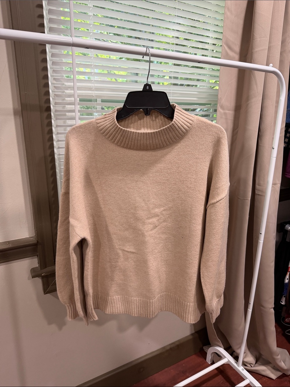 Amazon Women's Cowlneck Sweater in Beige